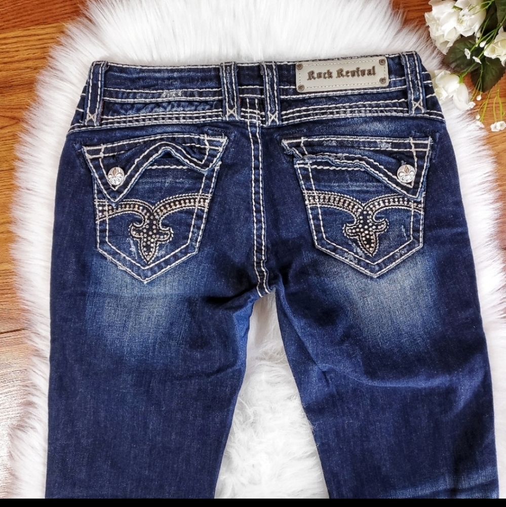 Rock Revival Johanna Capri Jeans Dark Wash 28